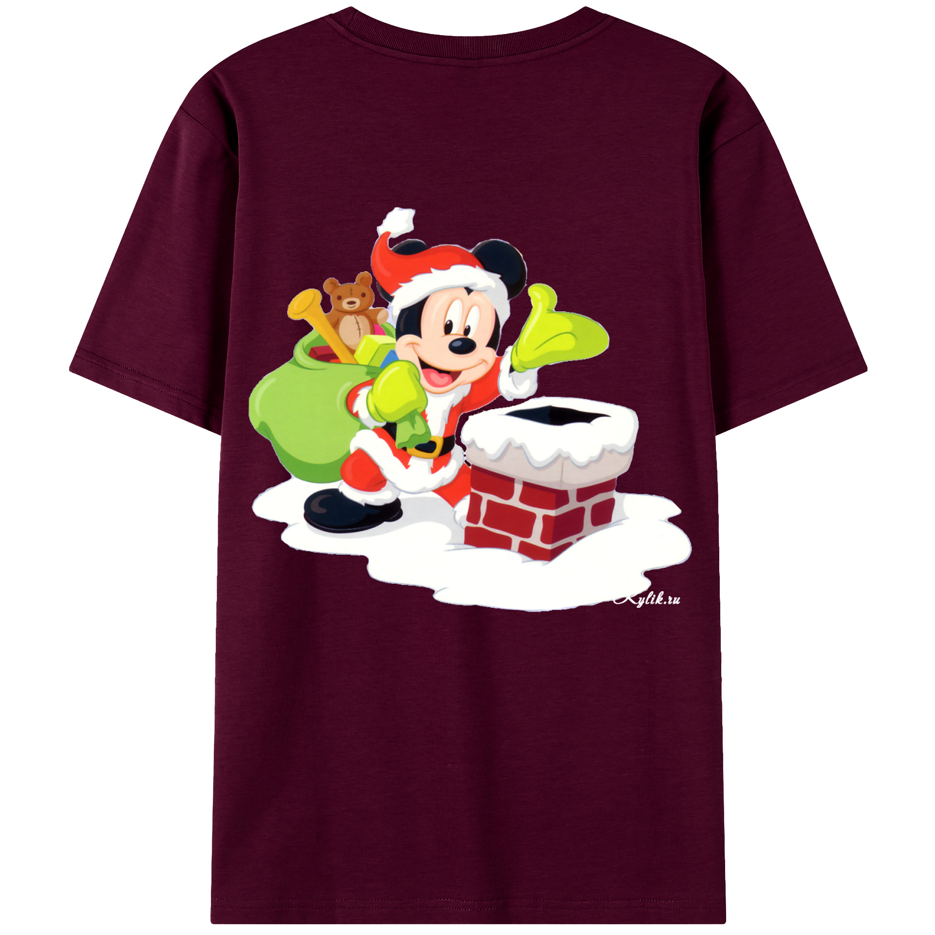 （画像用） ミッキーマウス Mickey Mouse レディース半袖Tシャツ(バックプリント)